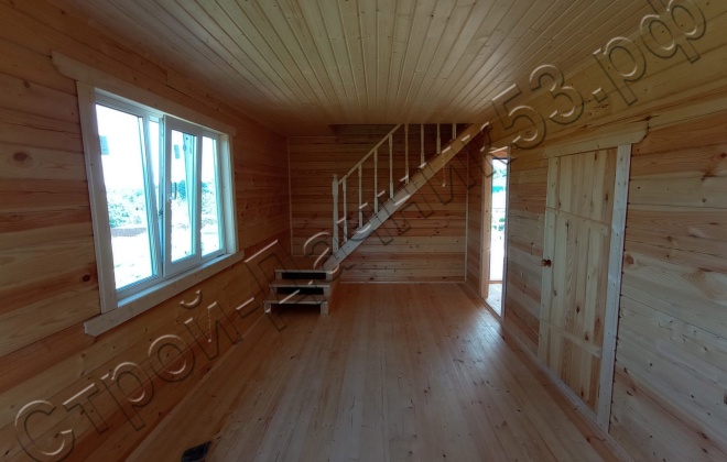 4 Брусовая баня  Б-34, 6х9м, 94.5 М², Московская область, Дмитровский район, деревня Совельево. (7)